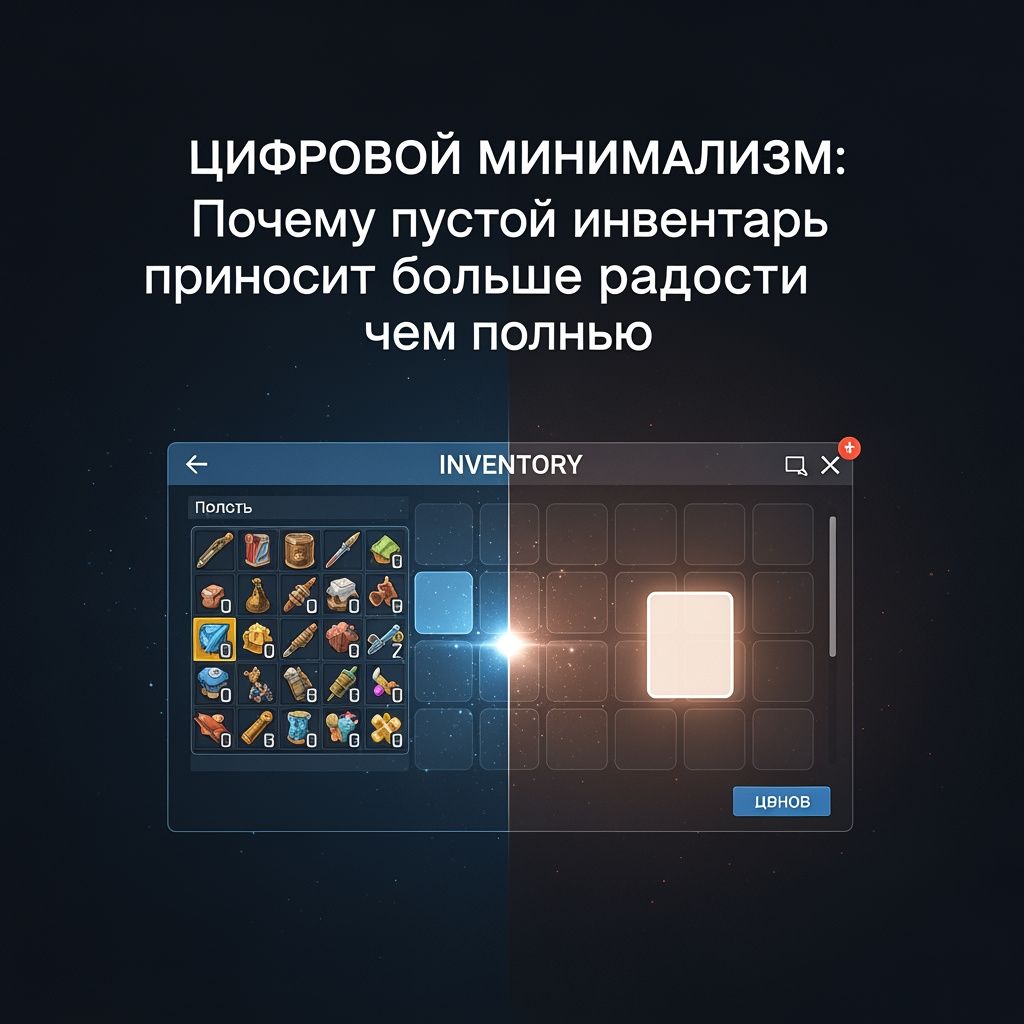 Цифровой минимализм почему пустой инвентарь приносит больше радости чем полный